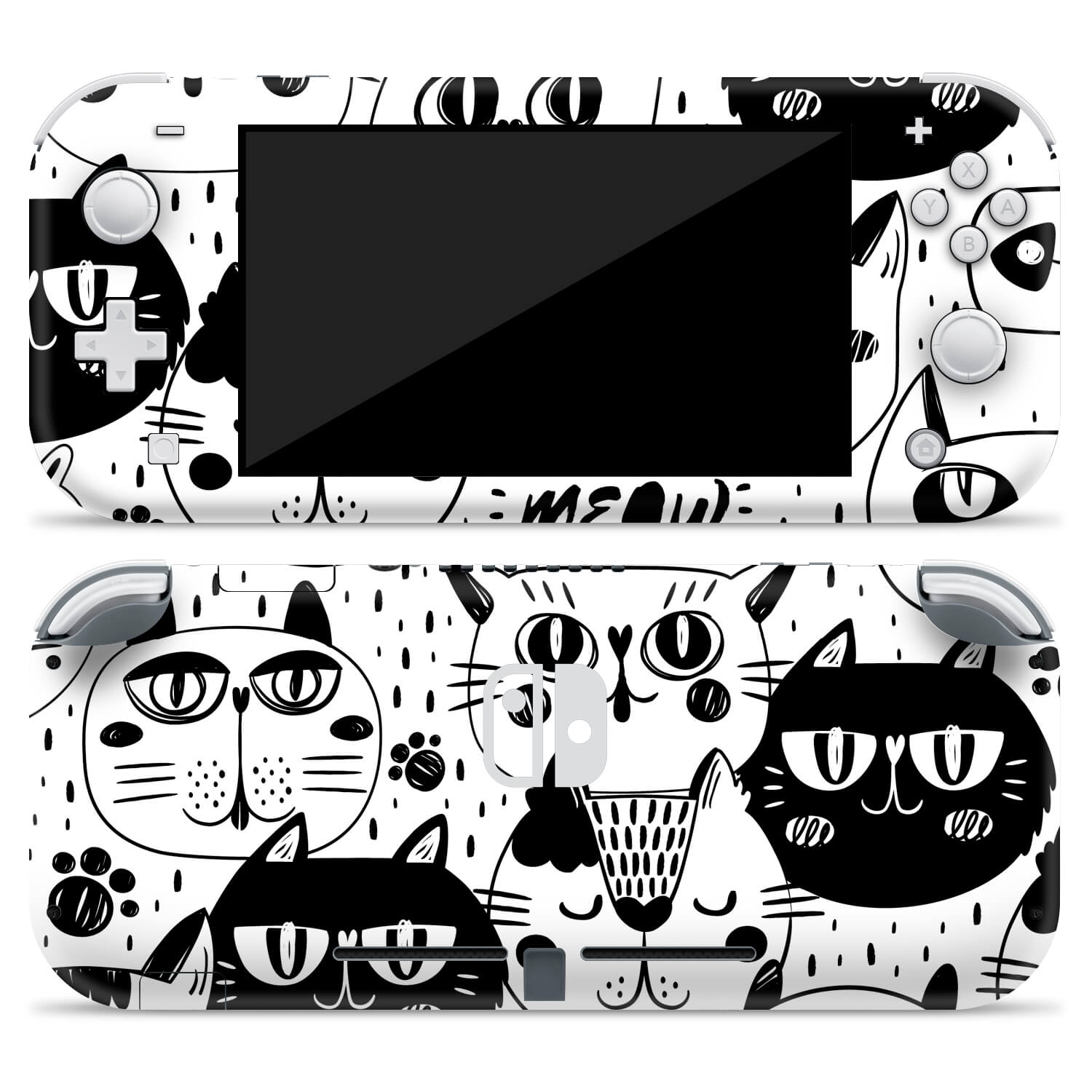 Nintendo Switch Lite Doodles cat skins