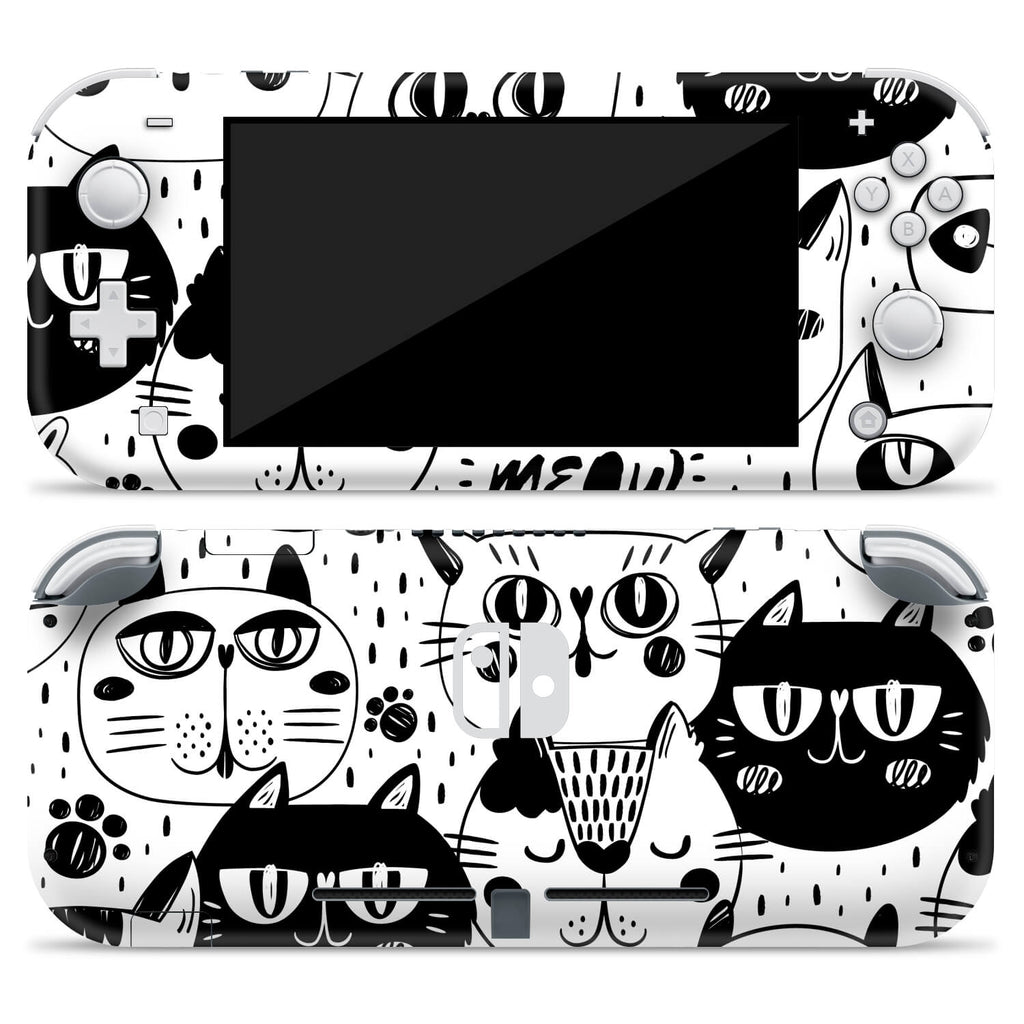 Nintendo Switch Lite Doodles cat skins