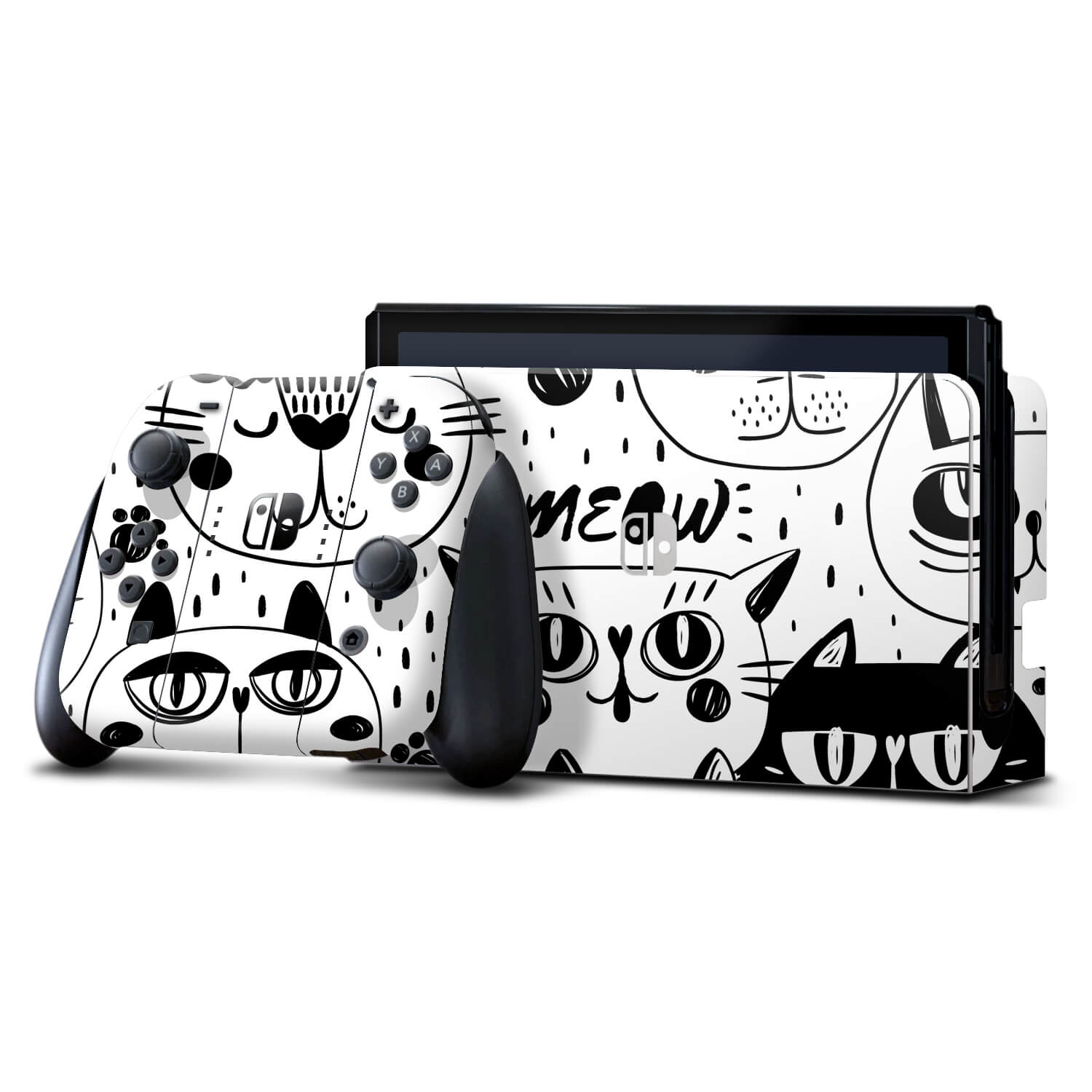 Nintendo Switch OLED Doodles cat skins