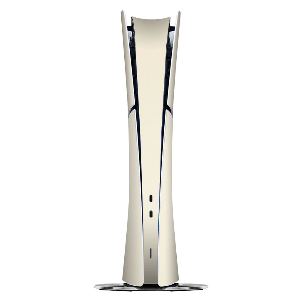 PS5 Slim (Digital Edition) Textured matt cream skins