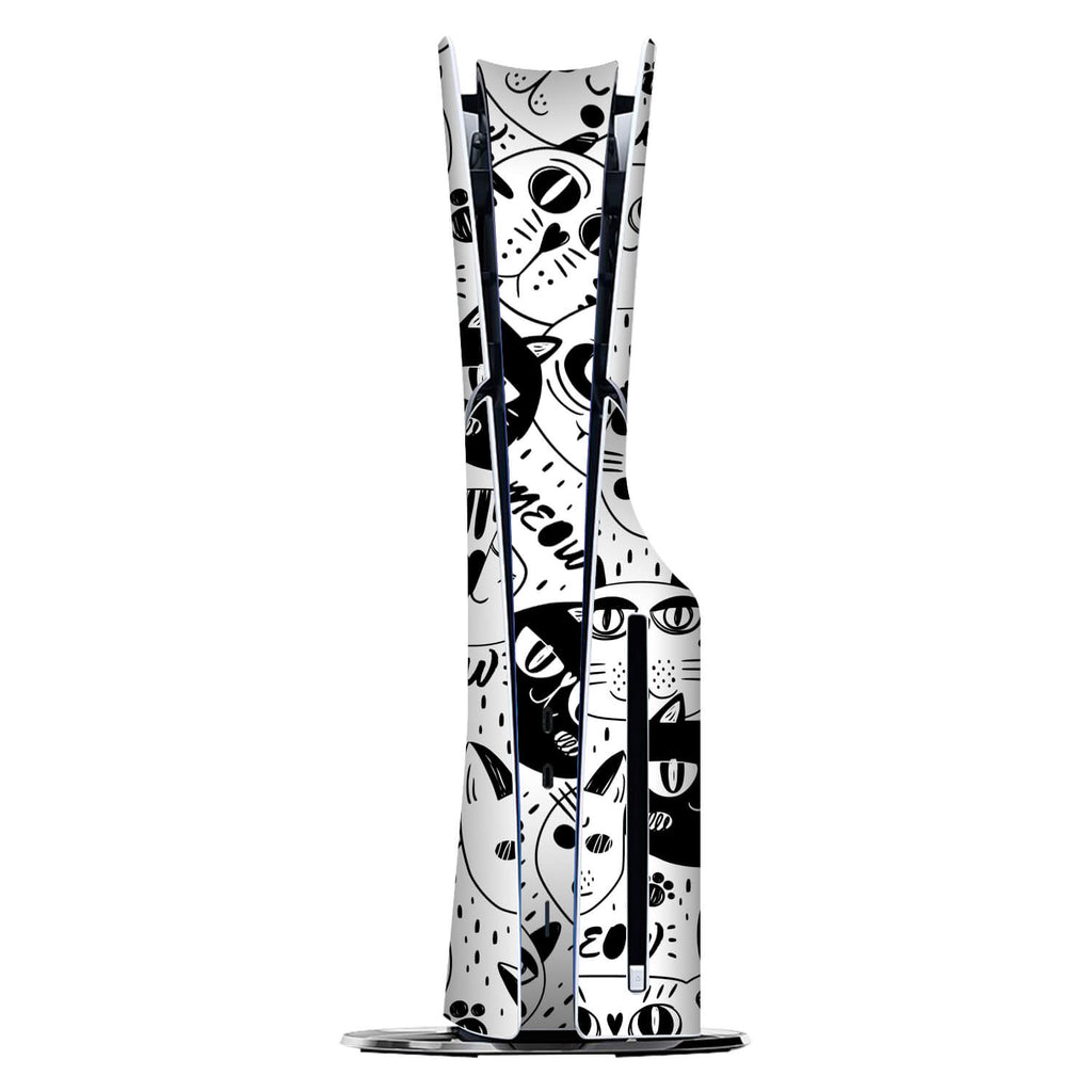 PS5 Slim (Disc Edition) Doodles cat skins