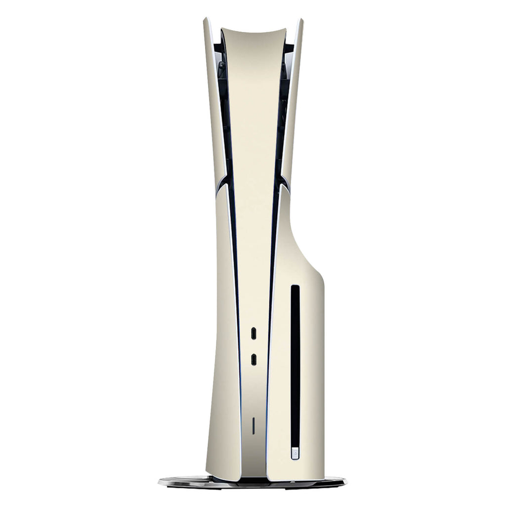 PS5 Slim (Disc Edition) Textured matt cream skins
