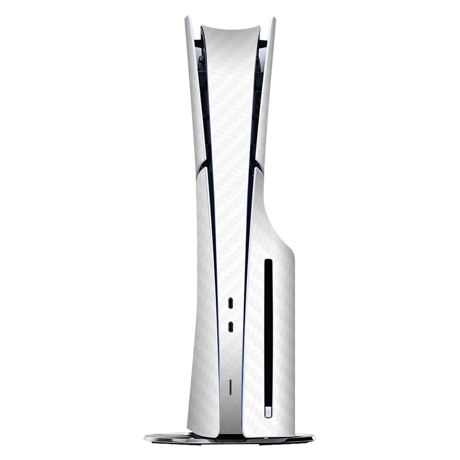 PS5 Slim (Disc Edition) White carbon fibre skins