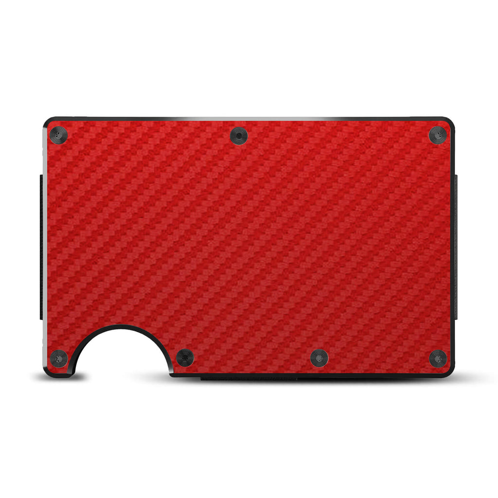 Ridge Wallet Red Carbon Fibre skins