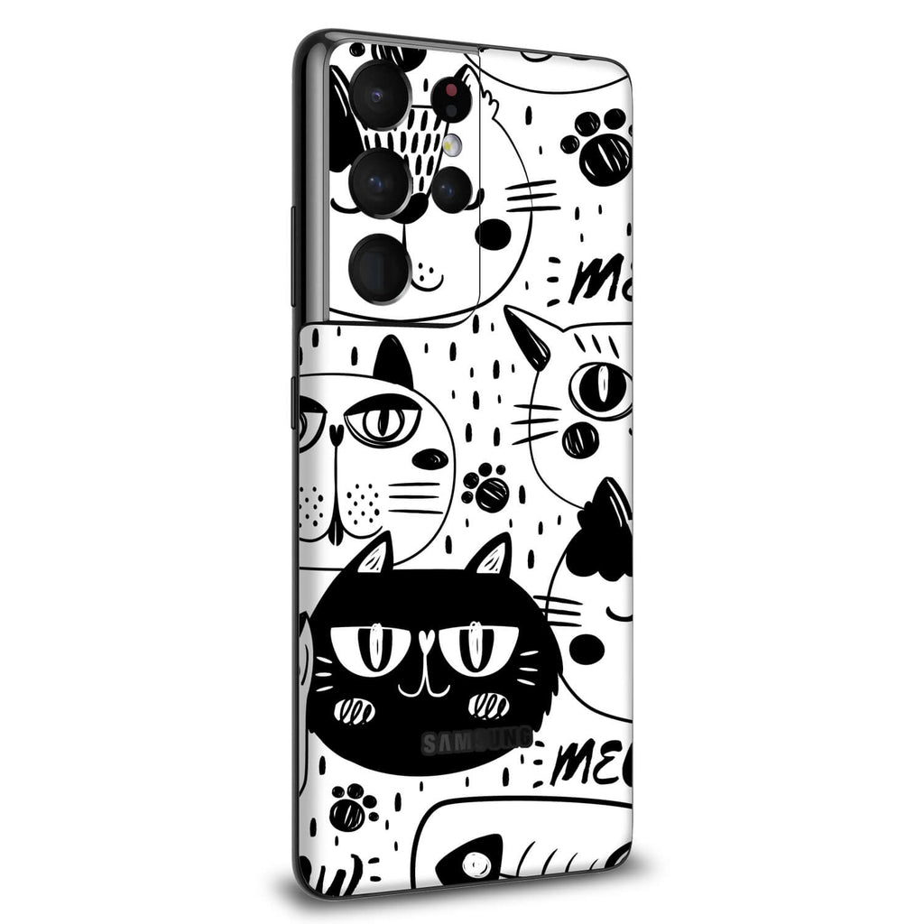 Samsung Galaxy S21 Ultra Doodles cat skins