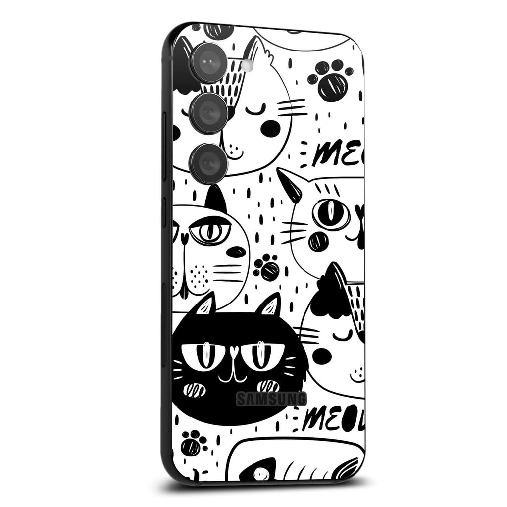 Samsung Galaxy S24 Doodles cat skins