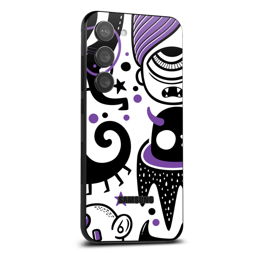 Samsung Galaxy S24 Plus Doodles monster purple skins