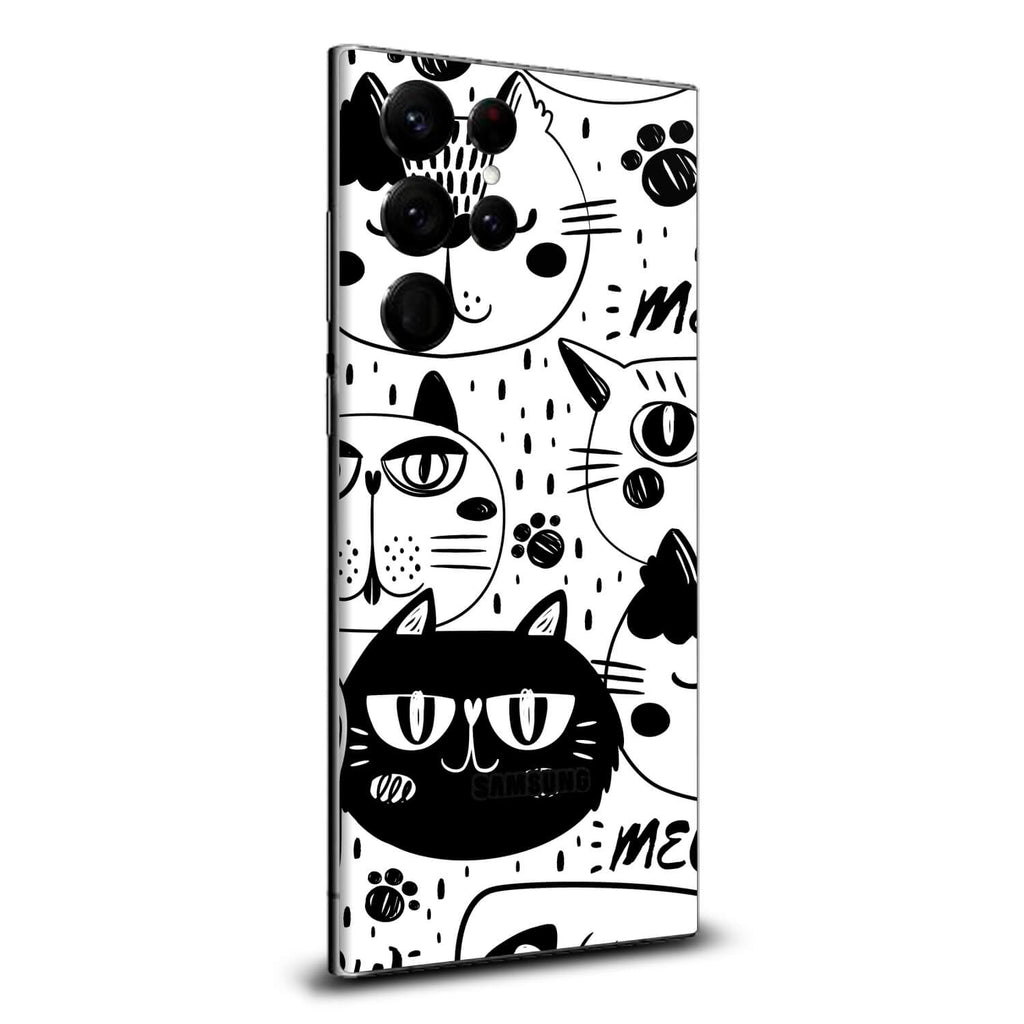 Samsung Galaxy S22 Ultra Doodles cat skins