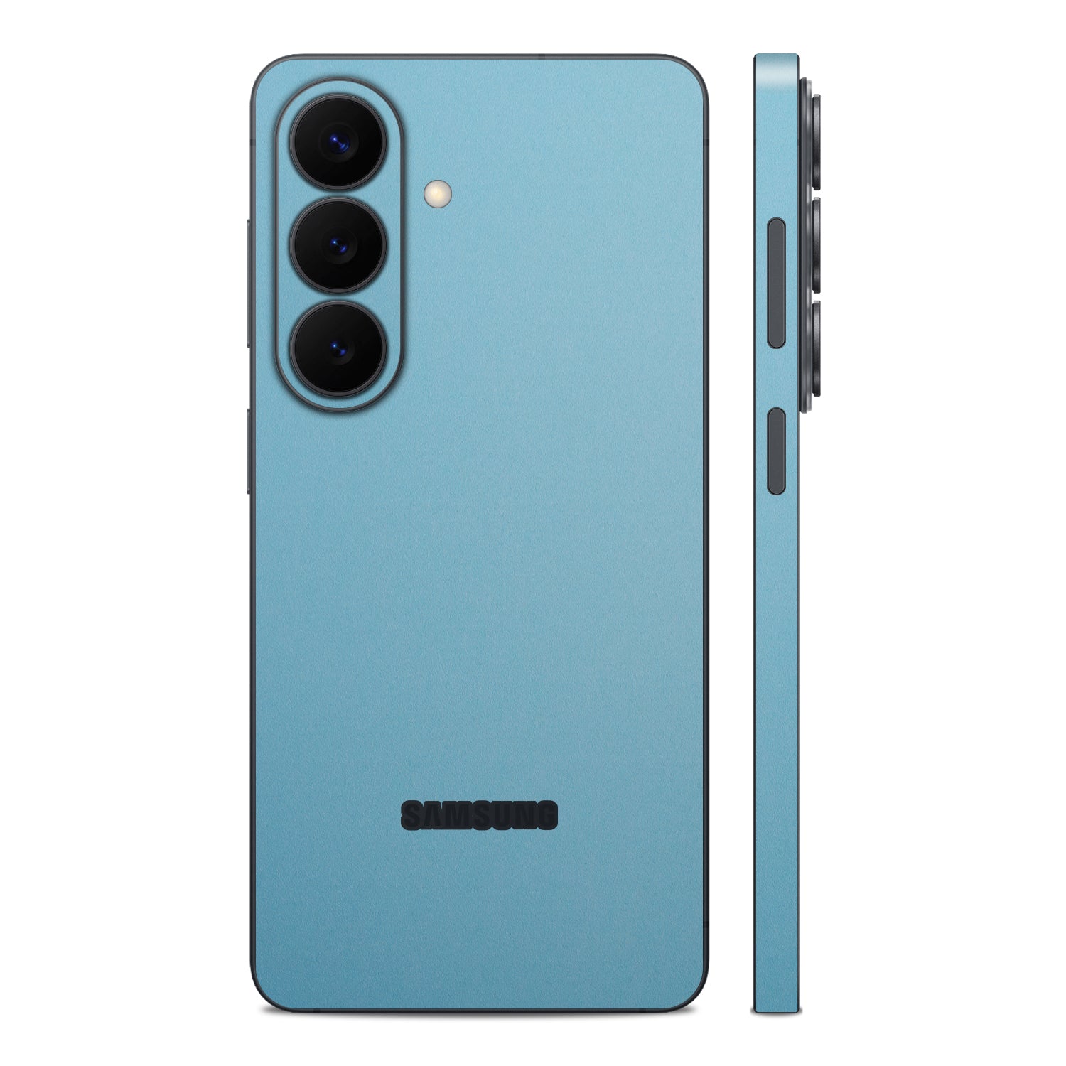 Samsung S26 plus textured matte light blue skins and wraps