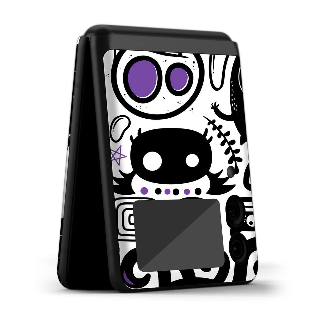 Samsung Galaxy Z Flip 3 Doodles monster purple skins