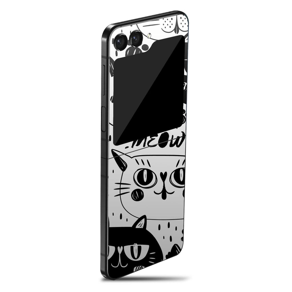 Samsung Galaxy Z Flip 5 Doodles cat skins