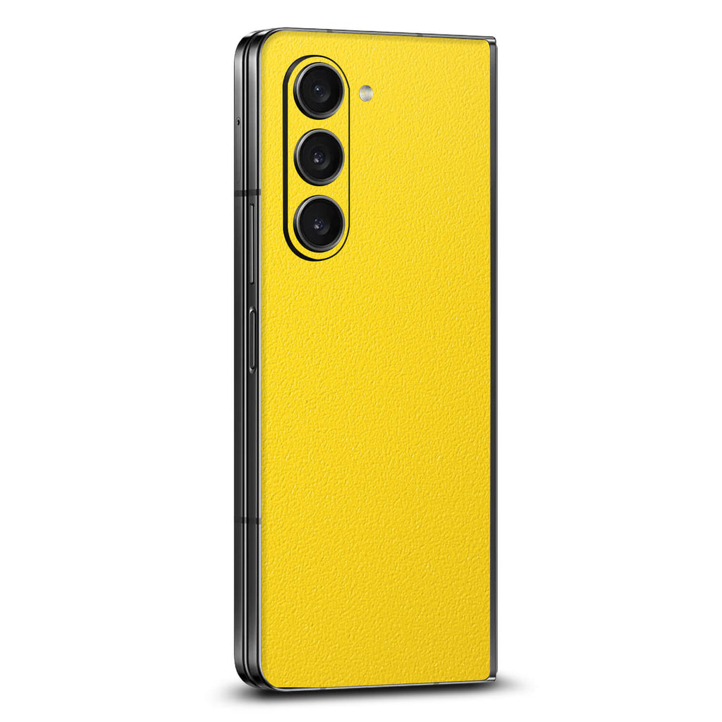 Samsung Galaxy Z Fold 5 Textured matt yellow skins