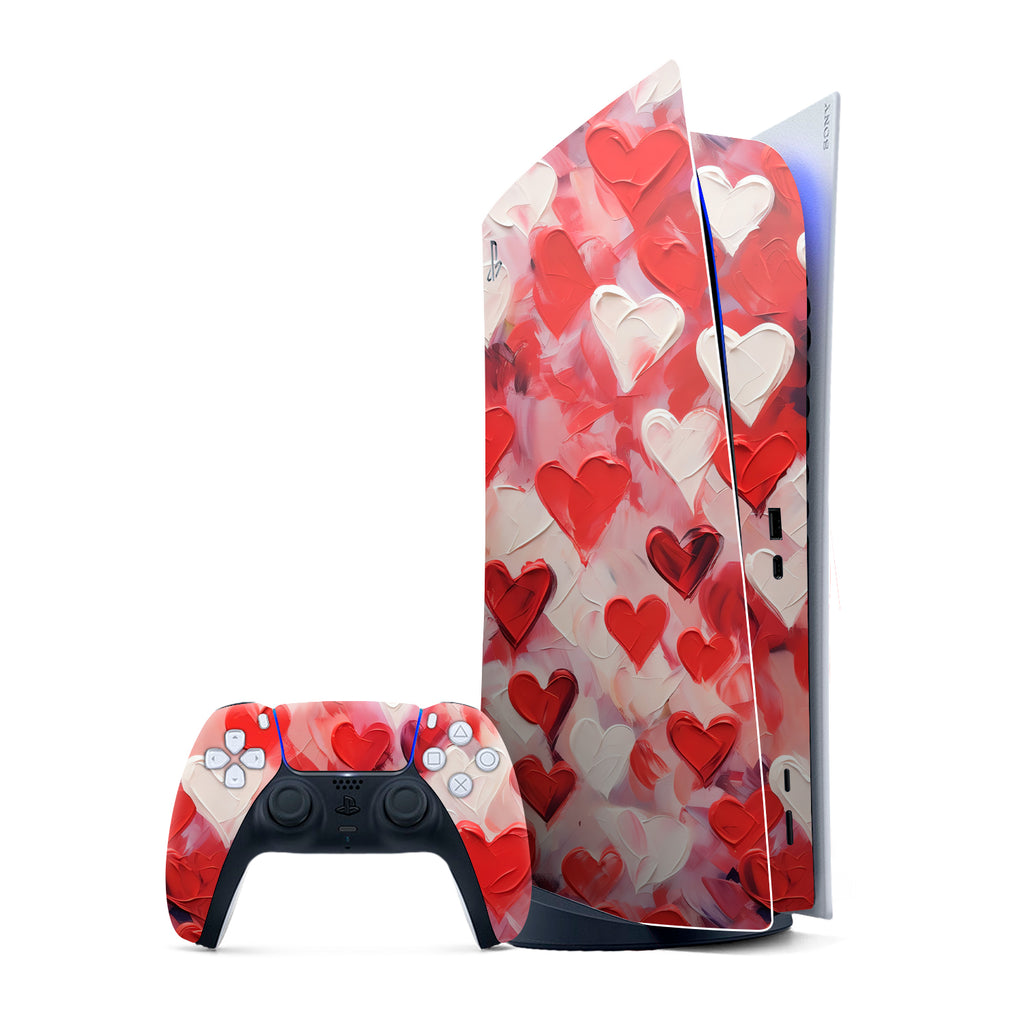 PS5 Digital Edition Art Love Hearts skin