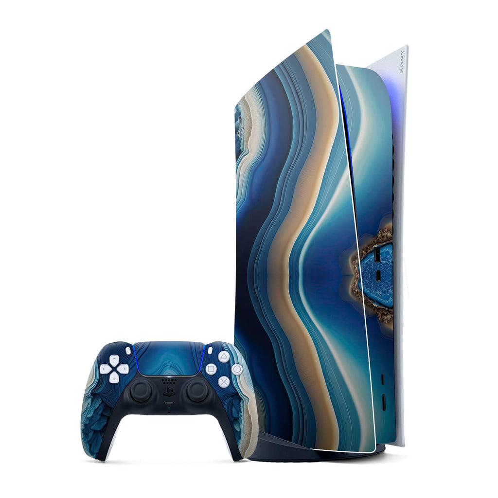 PS5 Digital Edition Onyx azure skins