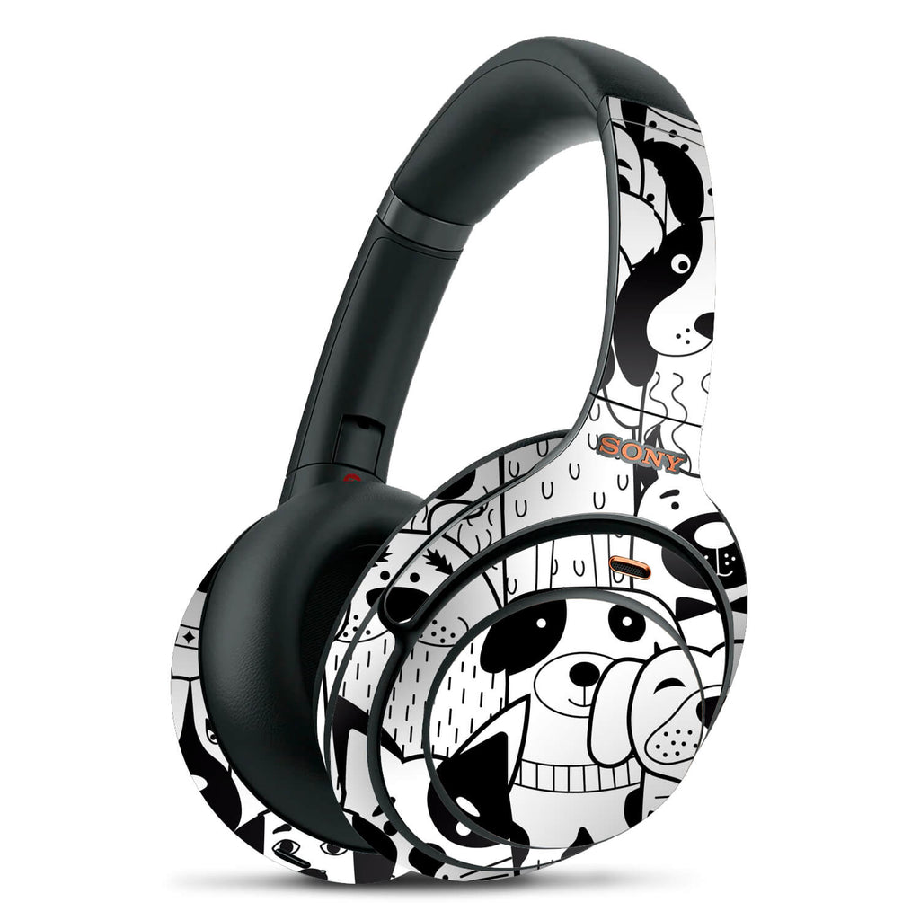 Sony WH1000XM4 Doodles dog skins