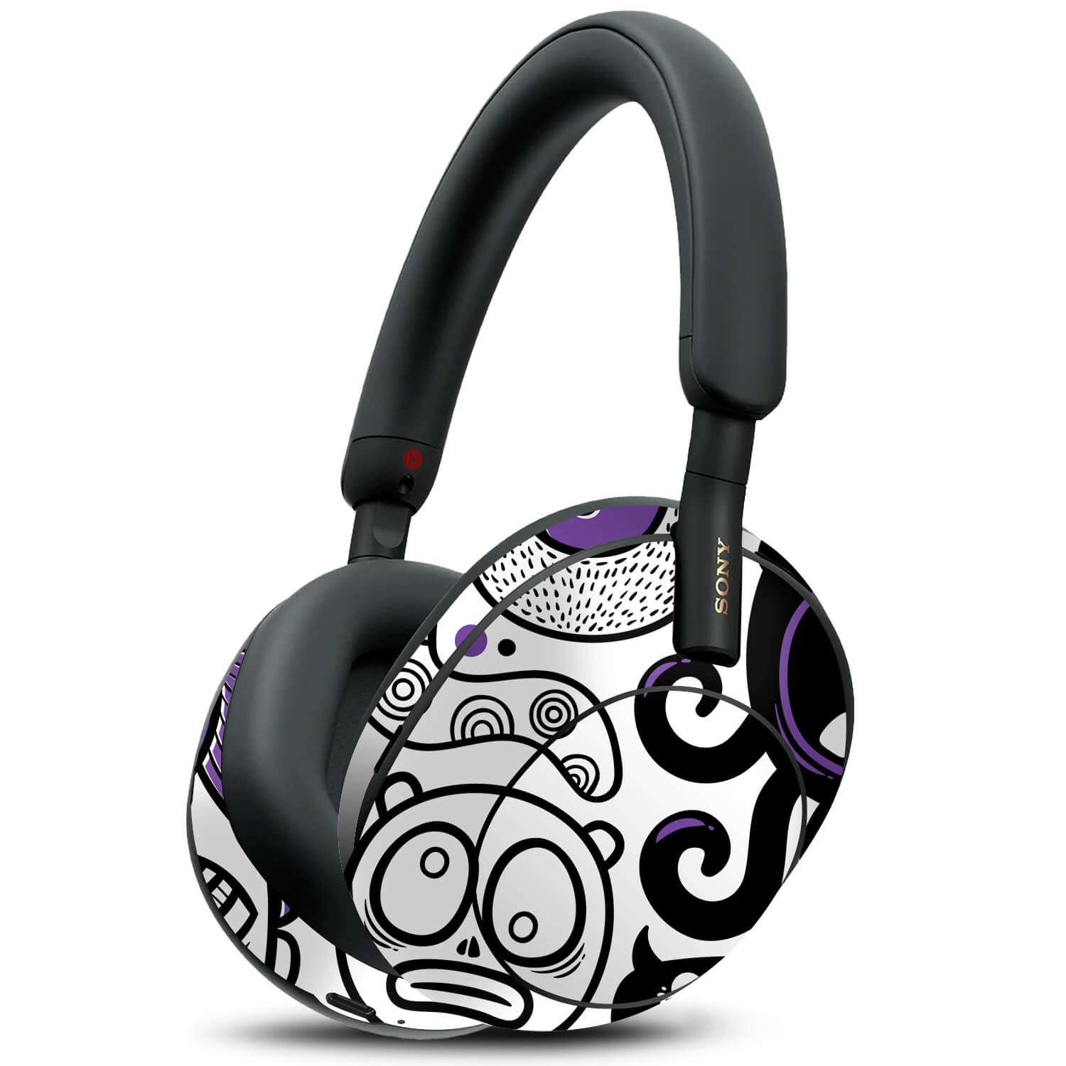 Sony WH1000XM5 Doodles monster purple skins