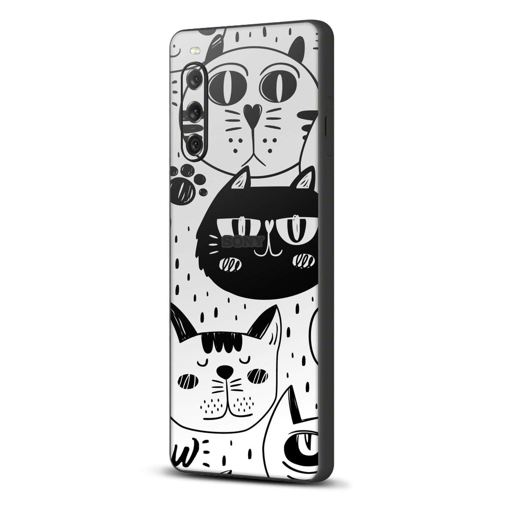 Sony Xperia 10 V Doodles cat skins
