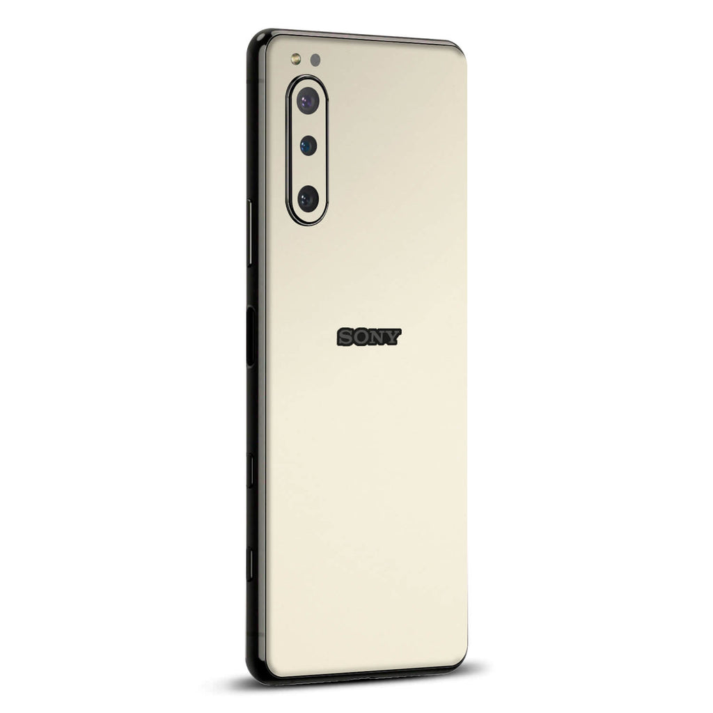 Sony Xperia 5 iv Textured matt cream skins