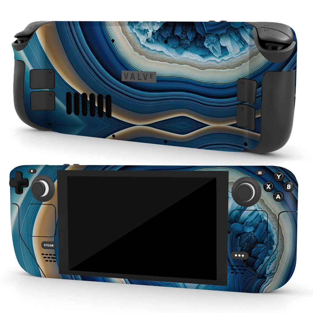Steam Deck OLED Onyx azure skins