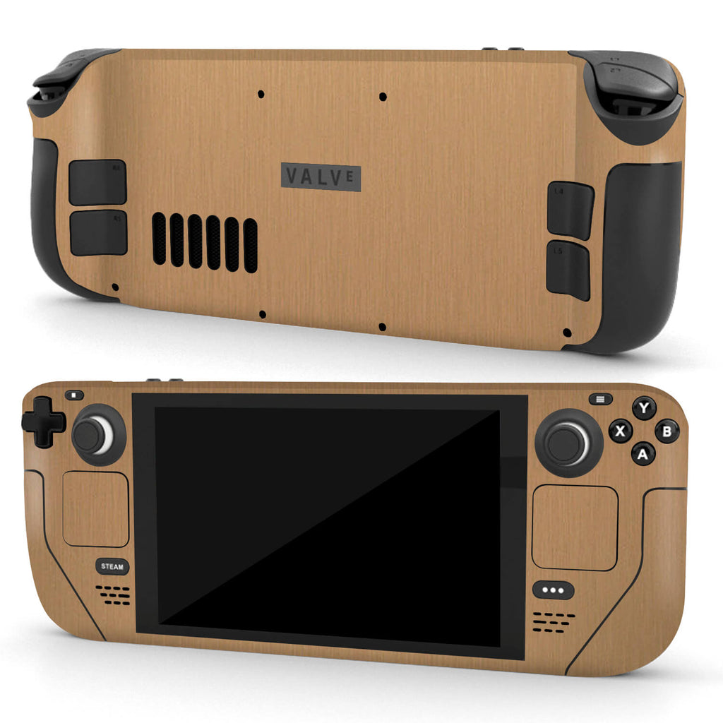 Steam Deck OLED Brushed gold skins