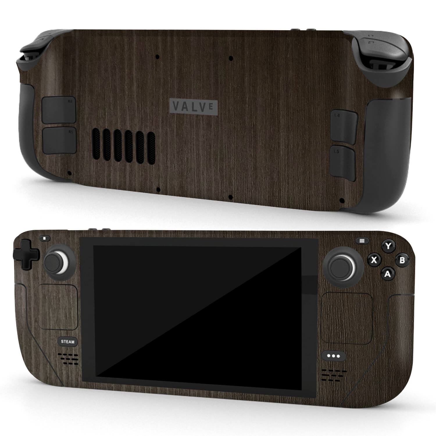 Steam Deck OLED Silverblack wood skins