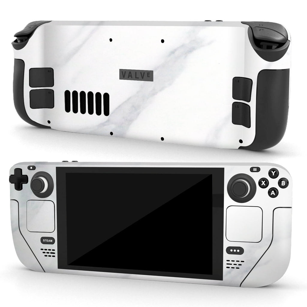 Steam Deck OLED White marble skins
