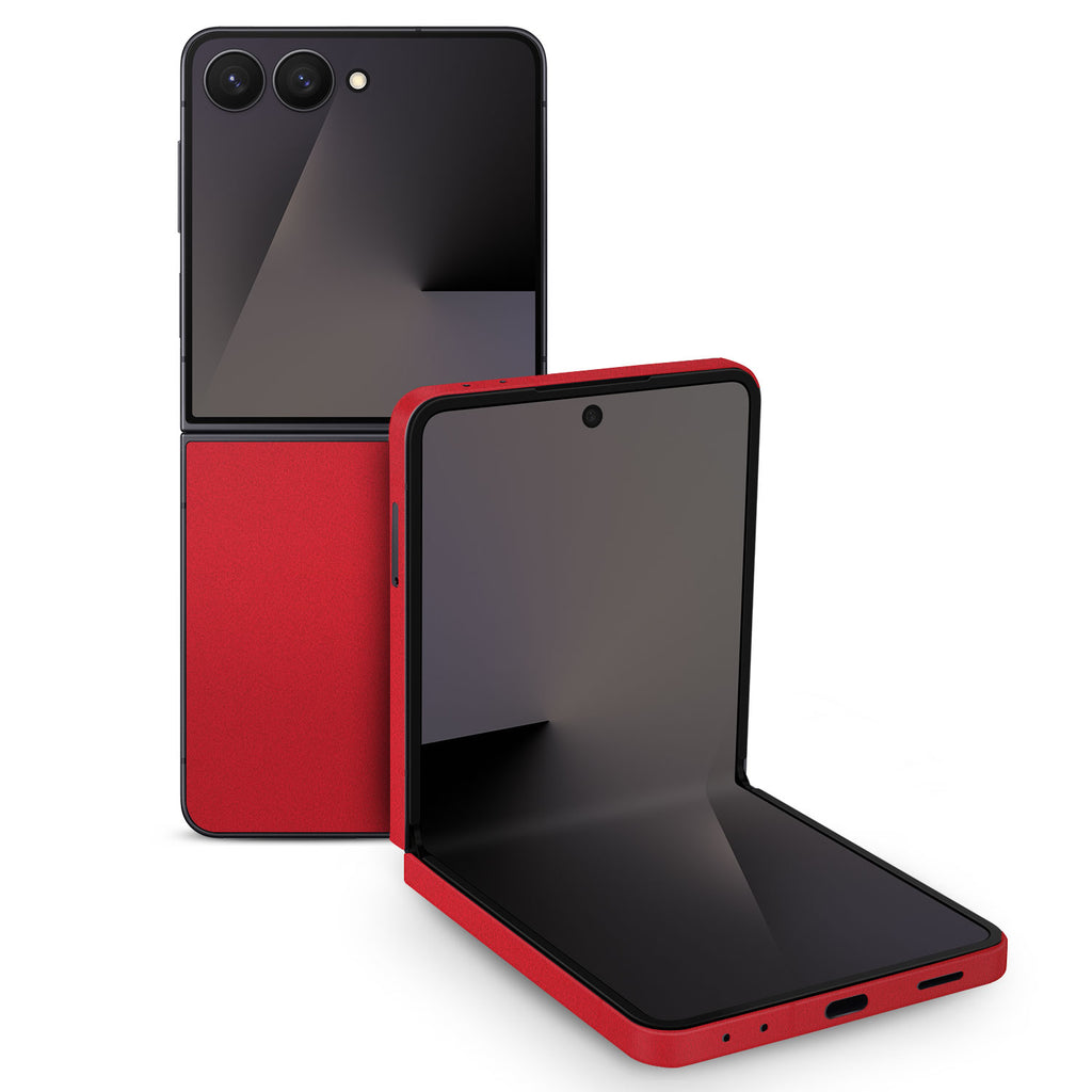 Samsung Galaxy Z Flip 7 textured matt red Skins
