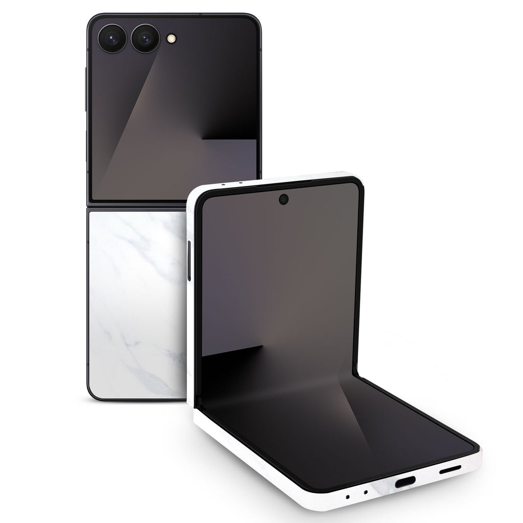 Samsung Galaxy Z Flip 7 white marble 
Skins