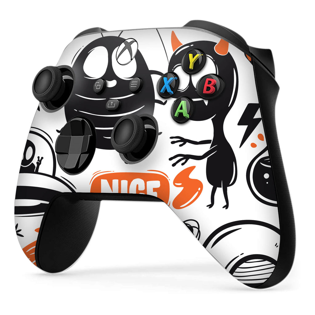 Xbox Series X Controller Doodles monster orange skins