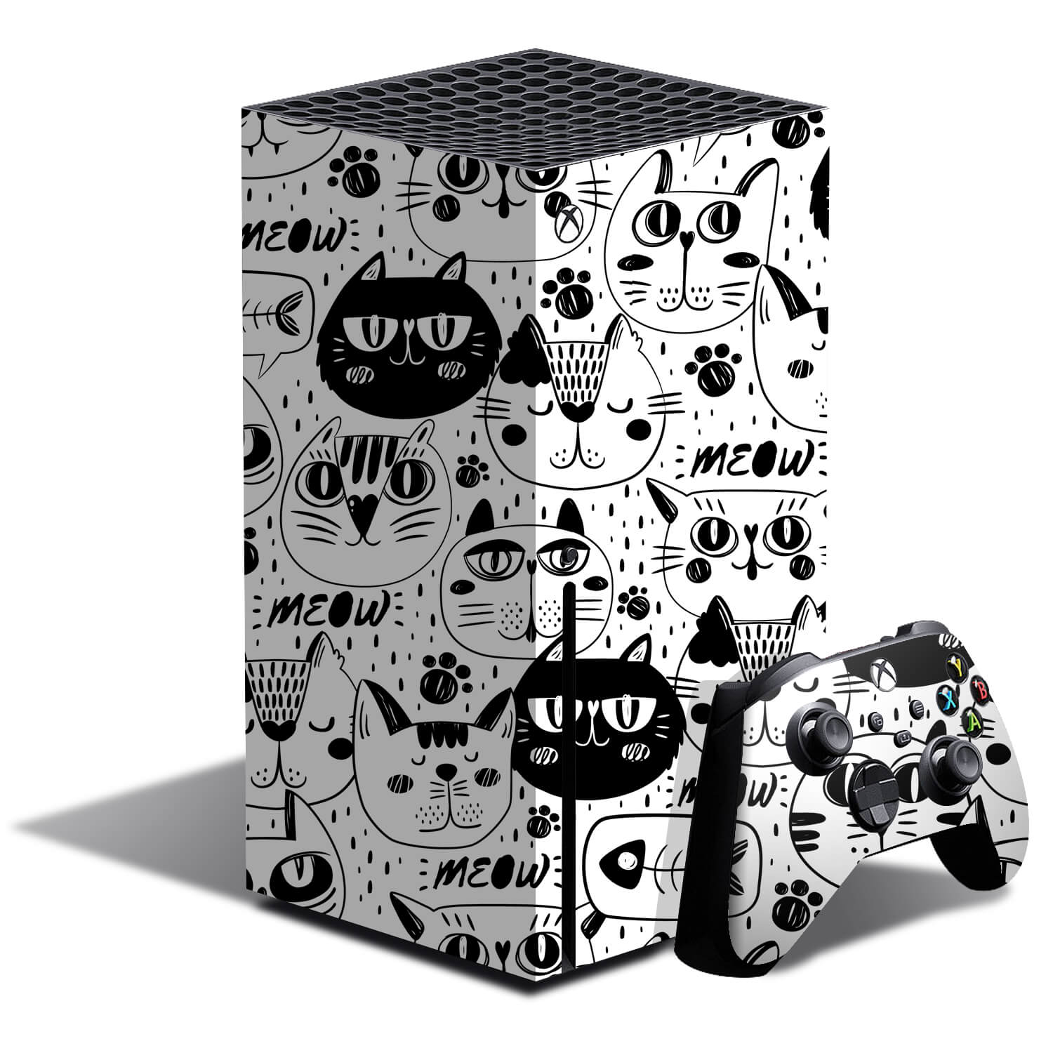 Xbox Series X Doodles cat skins