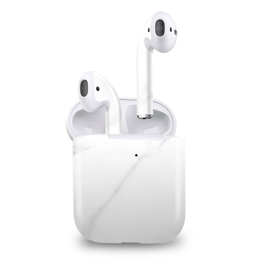 Airpod (Gen 2, Wireless) White Marble Skins