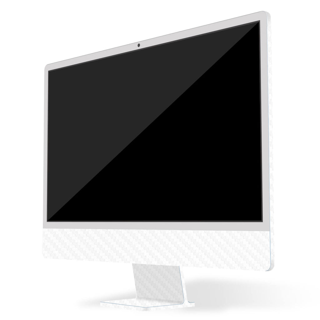 Apple iMac 24-inch (2021) White carbon fibre skins