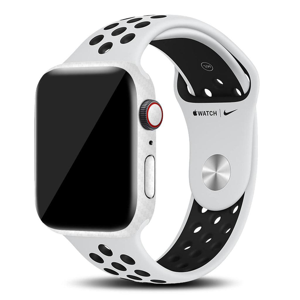 Apple Watch Series 6 White Carbon Fibre Skins (40mm)