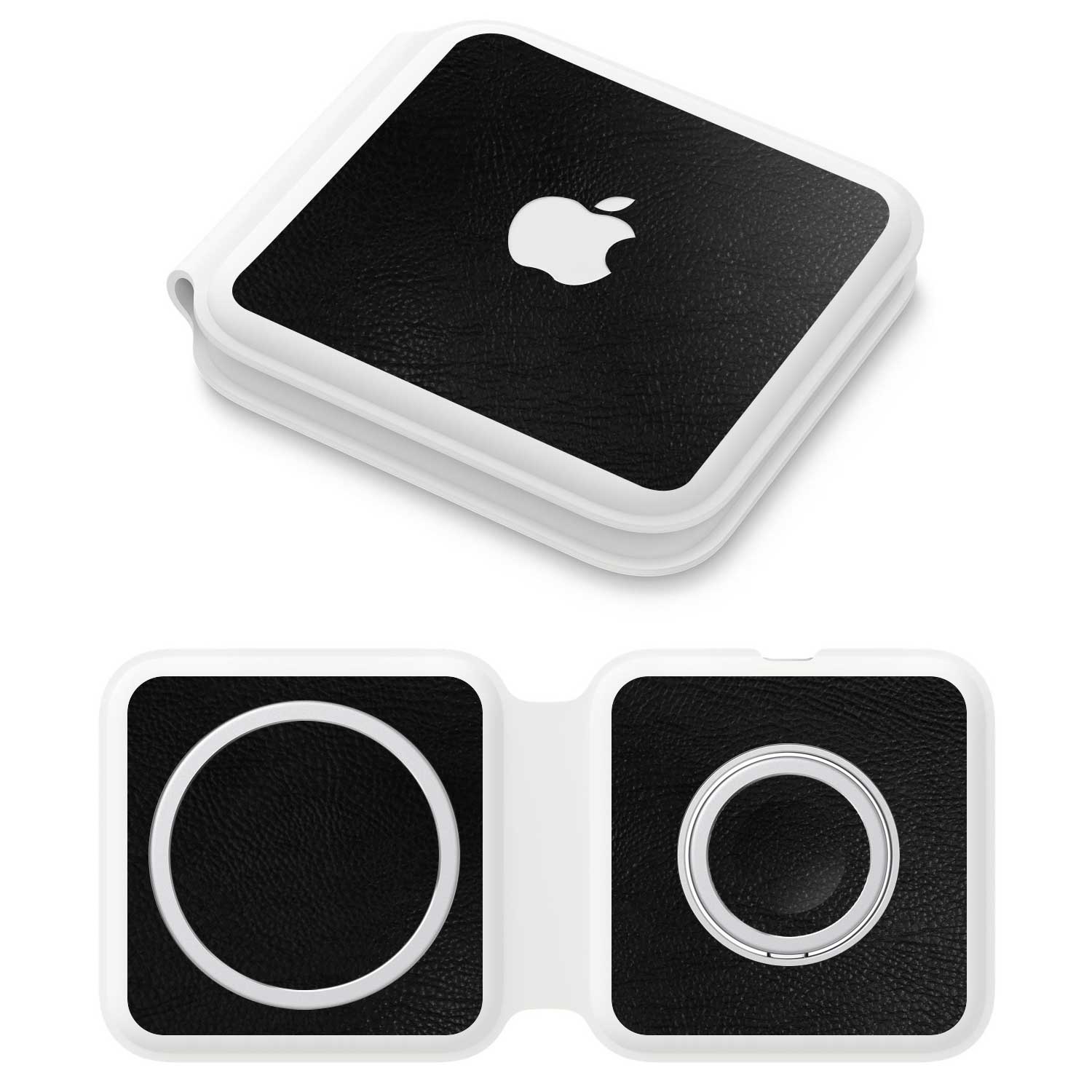 Apple MagSafe Duo Charger Black leather skins
