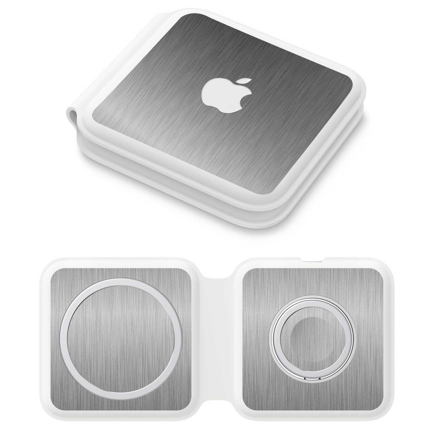 Apple MagSafe Duo Charger Brushed titanium skins