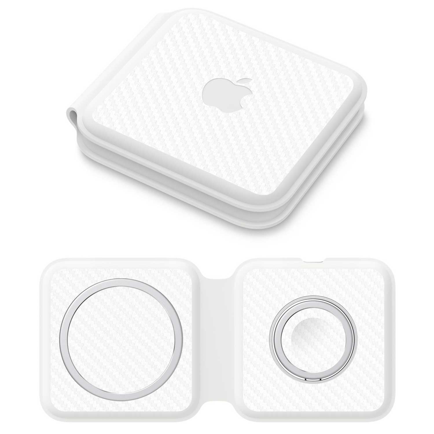 Apple MagSafe Duo Charger White carbon fibre skins