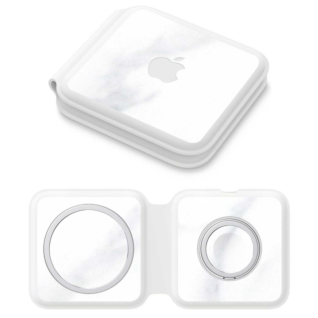 Apple MagSafe Duo Charger White marble skins