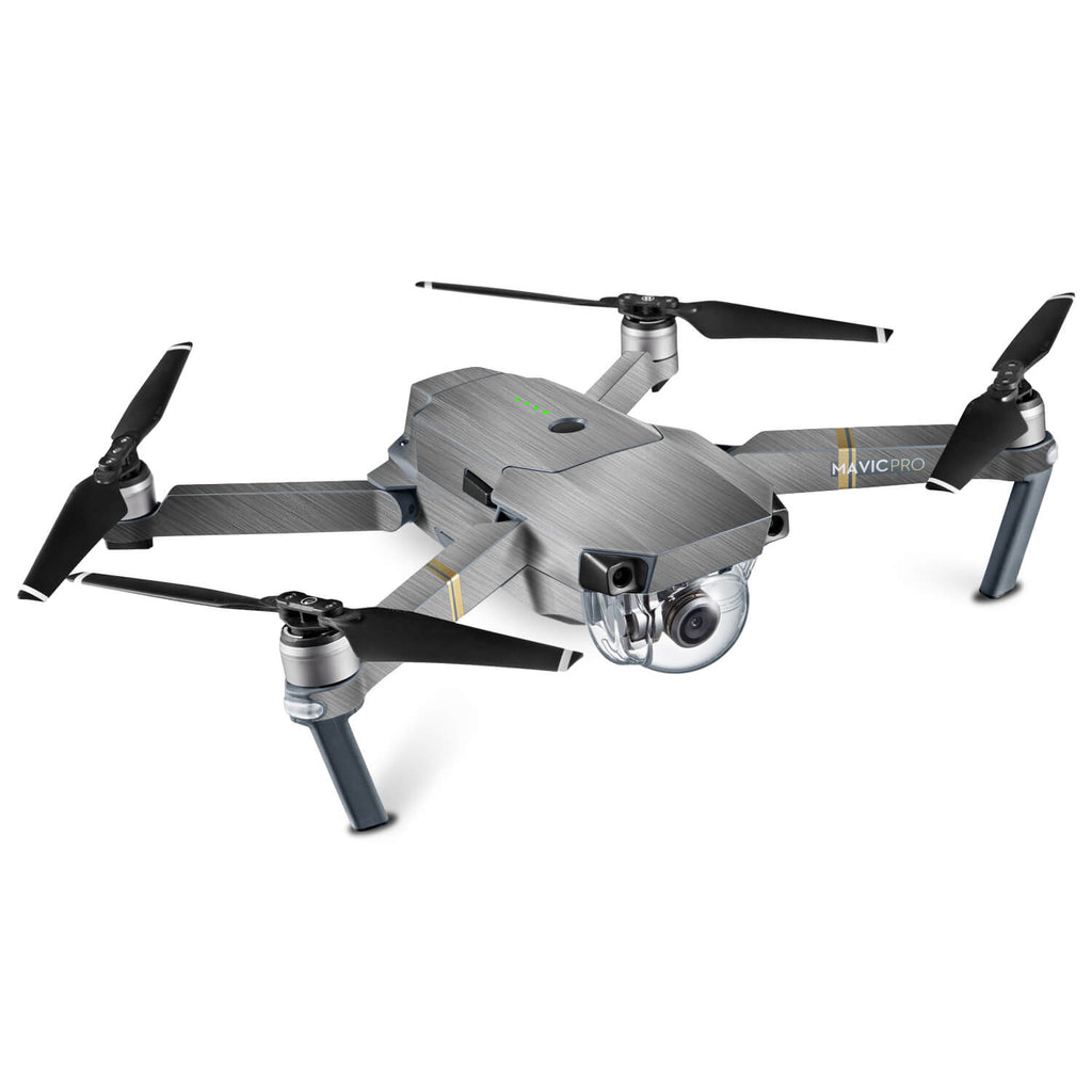 DJI Mavic Pro Brushed Titanium Skins