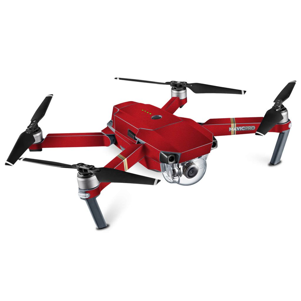DJI Mavic Pro Textured Matt Red Skins