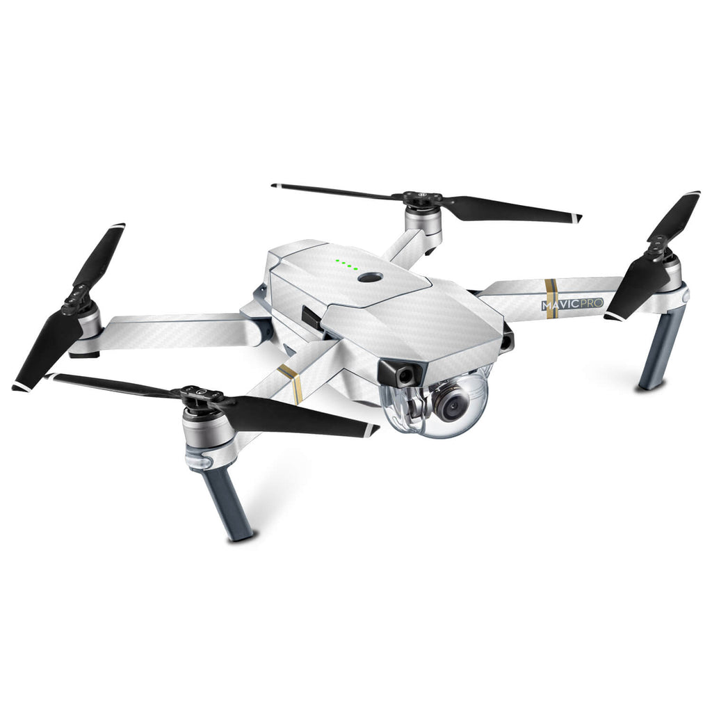 DJI Mavic Pro White Carbon Fibre Skins