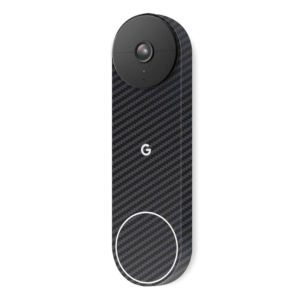 Google Nest Hello Doorbell (Battery) Black carbon fibre skins