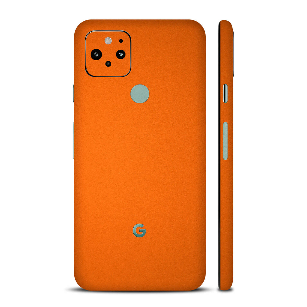 Google Pixel 5 Textured Matt Orange Skins