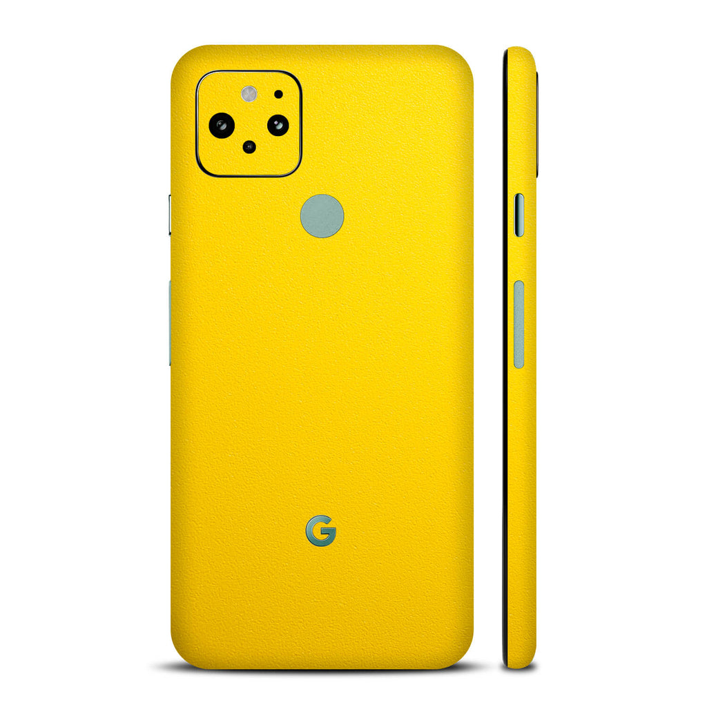 Google Pixel 5 Textured Matt Yellow Skins