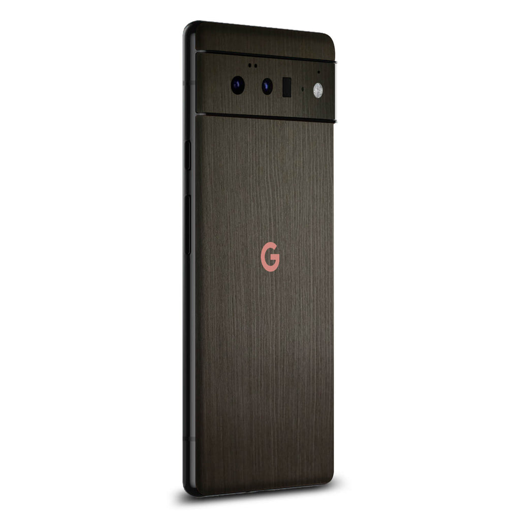 Google Pixel 6 Pro Silverblack wood skins
