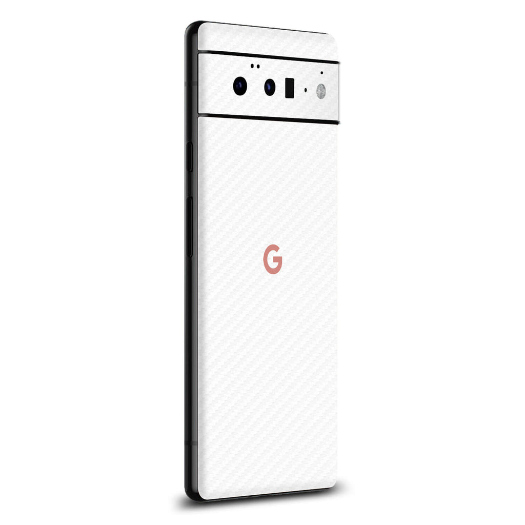 Google Pixel 6 Pro White carbon fibre skins