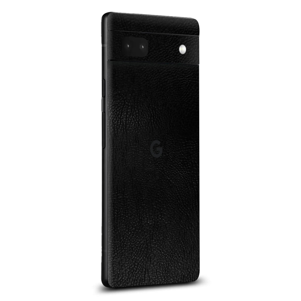 Google Pixel 6a Black leather skins
