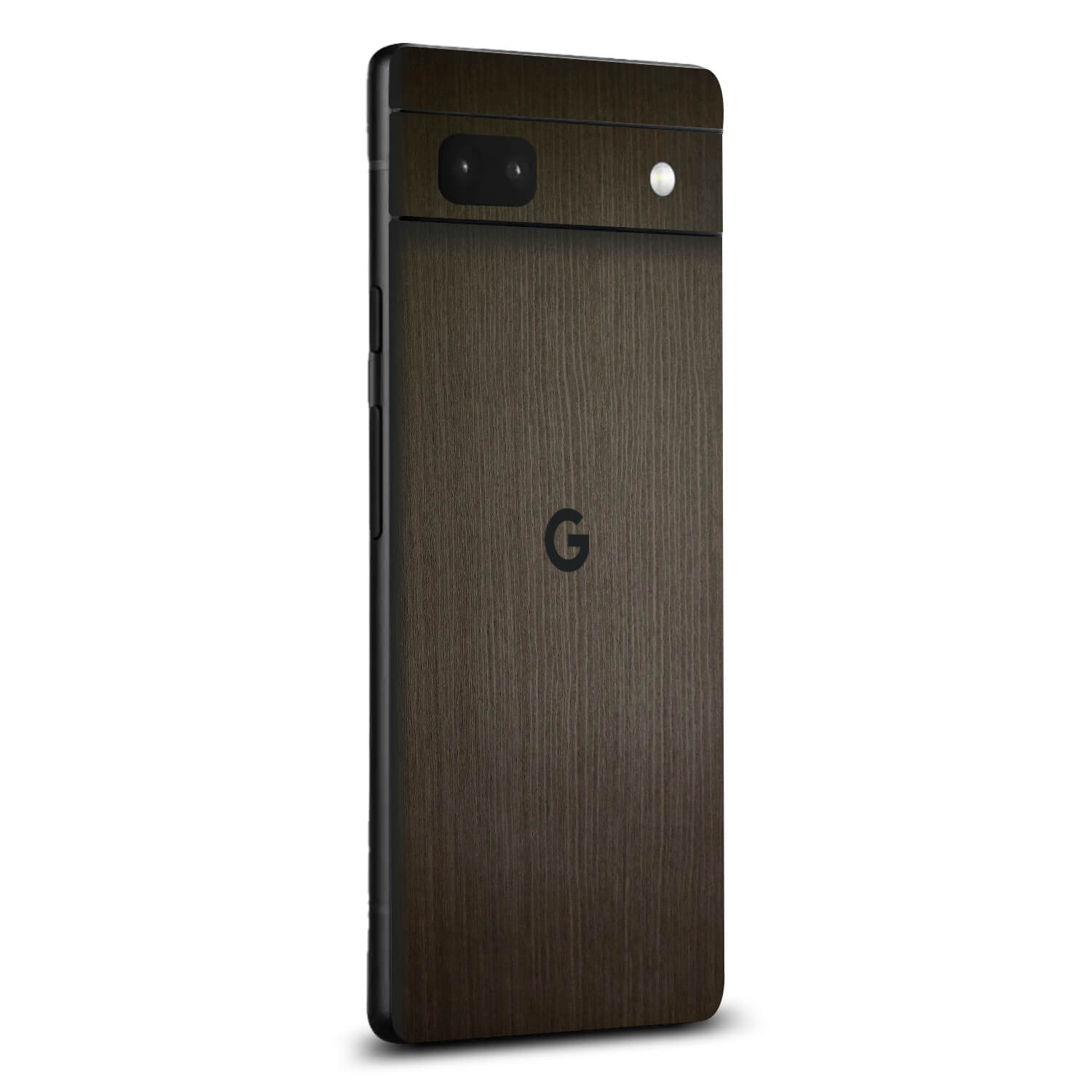 Google Pixel 6a Silverblack wood skins