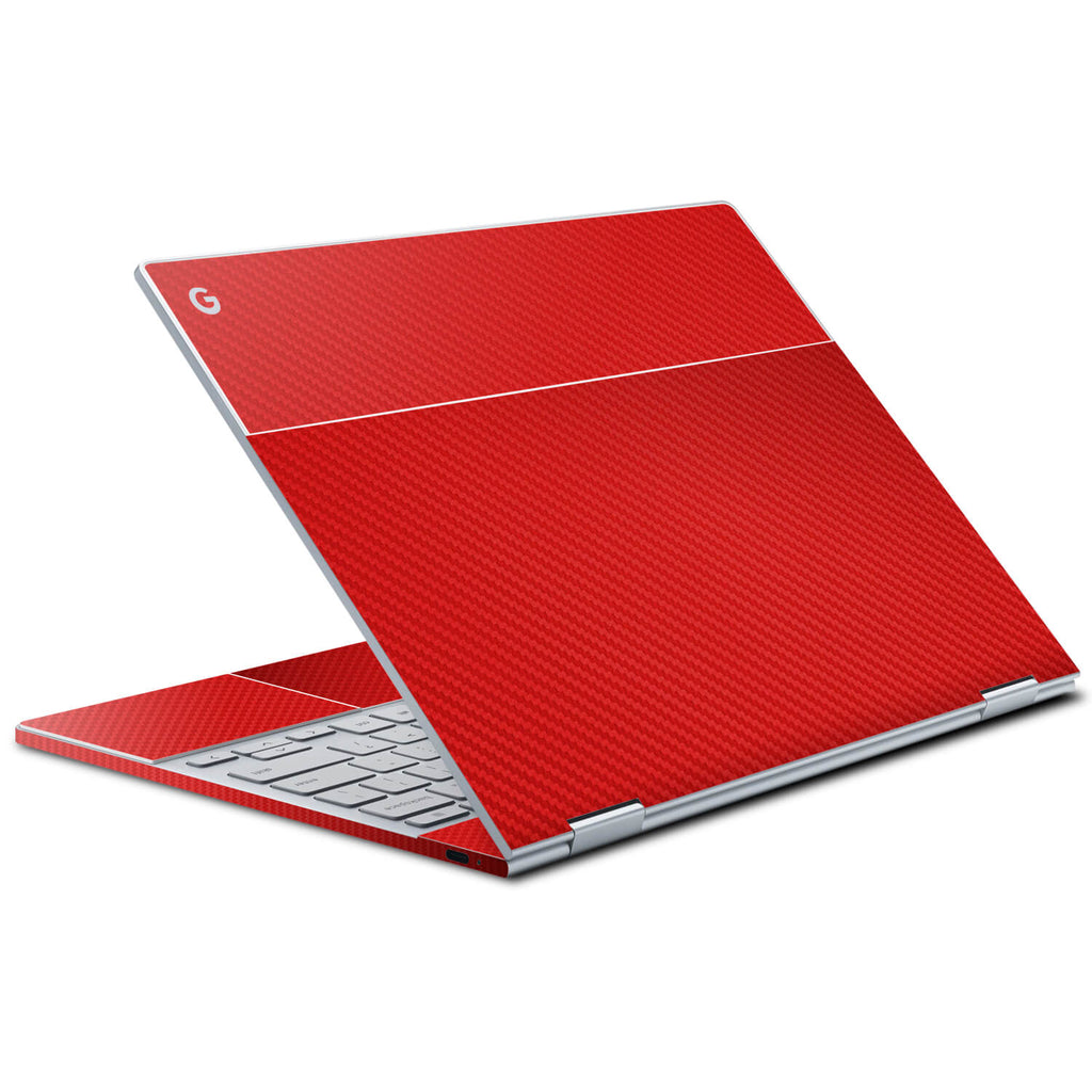 Google Pixelbook Red Carbon Fibre Skins