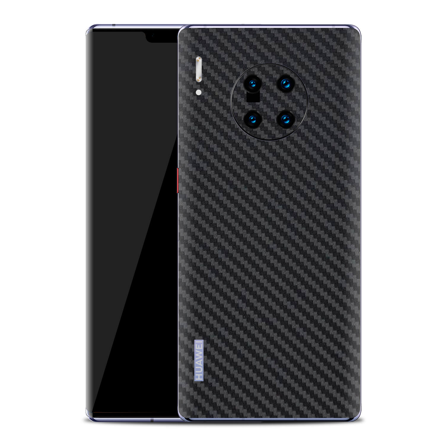 Huawei Mate 30 Pro Black Carbon Fibre Skins