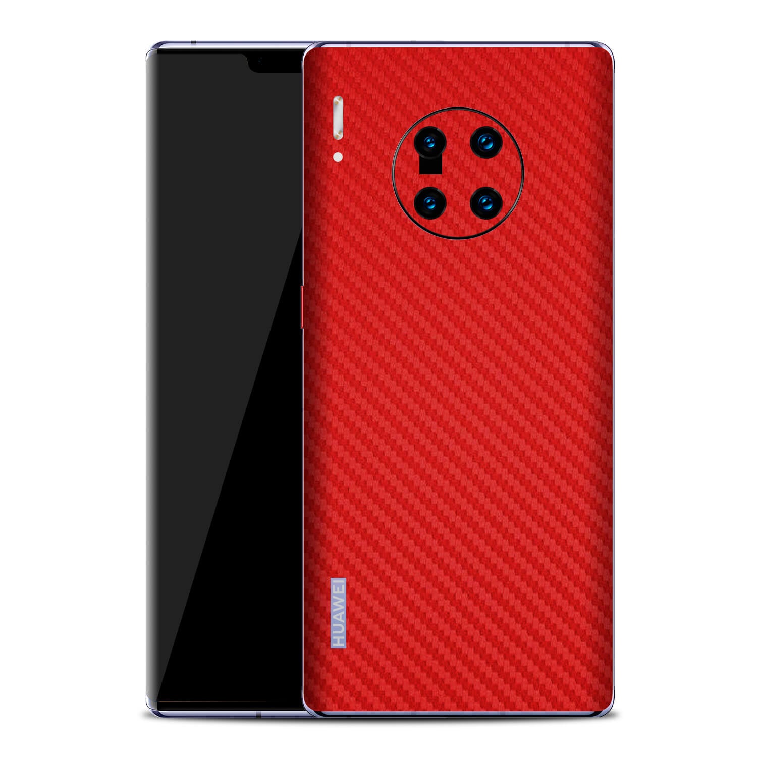 Huawei Mate 30 Pro Red Carbon Fibre Skins